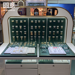 新款饰品展示架上墙面壁柜首饰橱窗挂式珠宝展示道具设计定制
