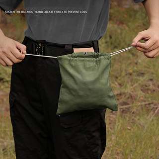 推荐Leather and Canvas Bushcraft Bag Foraging Pouch Storage