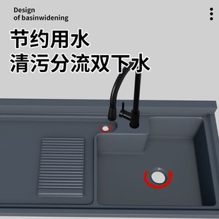 洗衣机柜阳台洗脸洗手盆台面一体组合带搓板洗衣池滚筒洗衣机伴侣