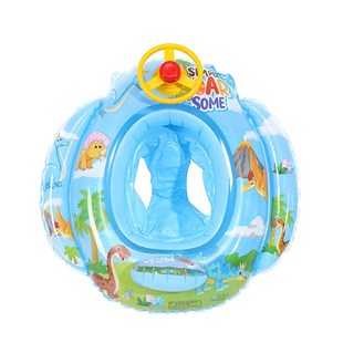 4岁以上宝宝方向盘汽车水上游泳艇 儿童游泳圈1一3岁3 新款 加厚款