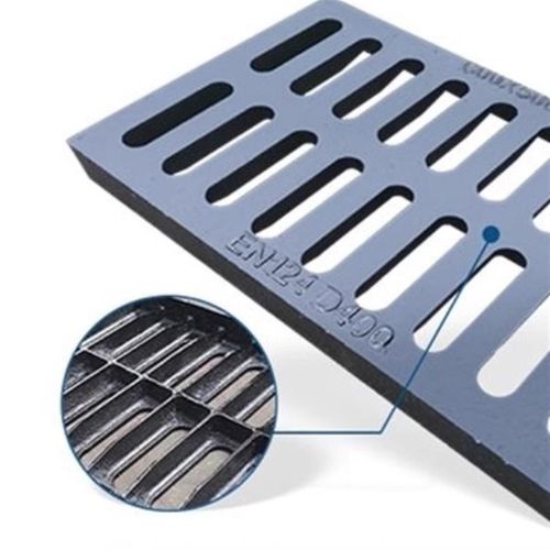 球墨铸铁井盖侧排雨水n篦子 下水道庭院地漏排水沟盖板350*500山