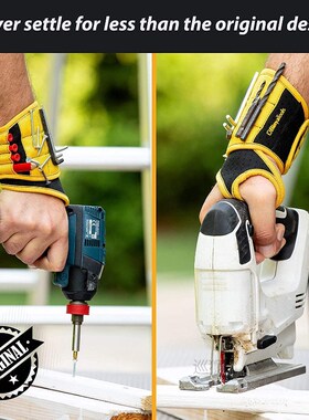 Magnetic Wristband with Strong Magnets Holds Nails, Drill Bi