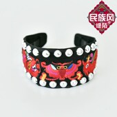 宽边发箍女民族风刺绣花复古休闲百搭网红外出洗脸压发头箍发卡头