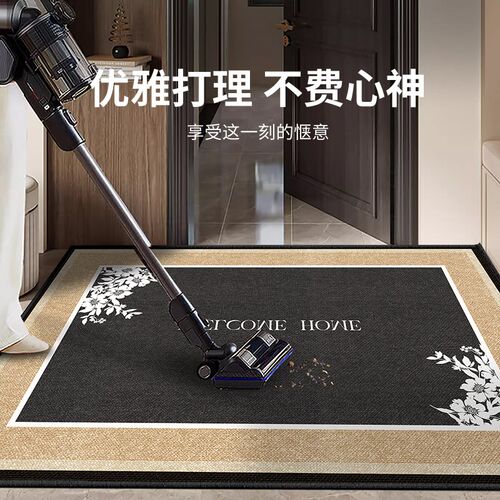 高级感入户门地垫玄关防滑脚垫门厅地毯门垫进门口耐脏可裁剪垫子