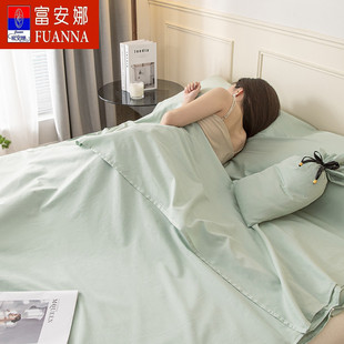 隔脏酒店睡袋单人旅行床单被罩一体式三件套外出旅.游便携神器