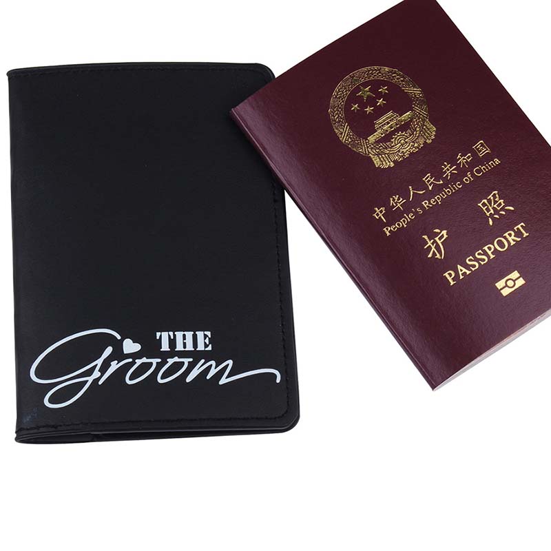 网红New Bride&Groom Lovers Passport Covers Card Case Women M