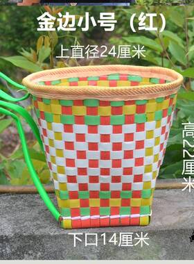 现货..摘茶叶i竹编背娄篮子采66的神器篓茶篓竹篓农用采茶采摘篮