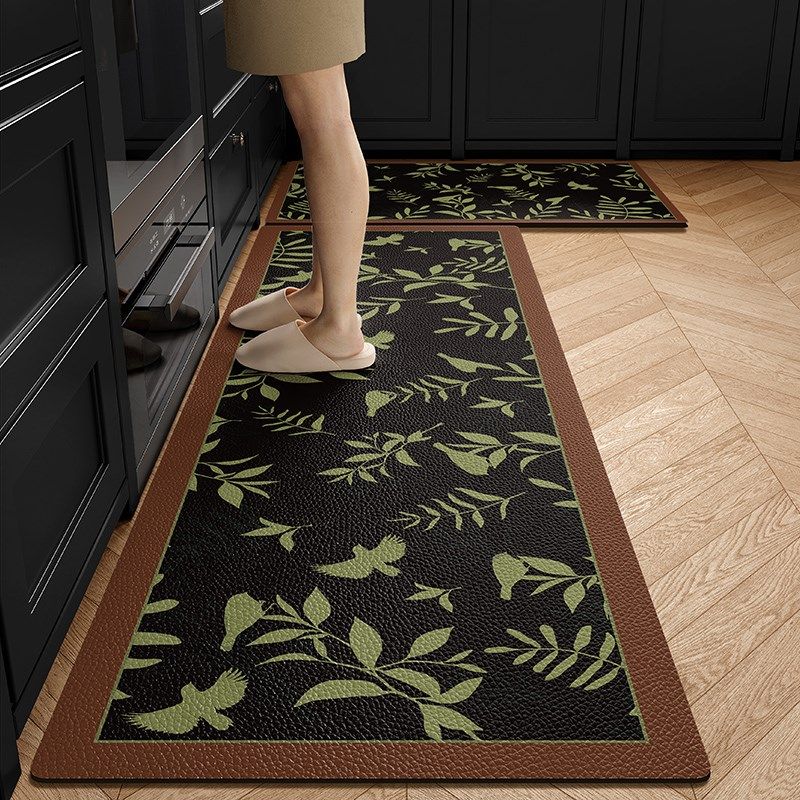 厨房地垫防滑防油可擦免洗脚垫防水耐脏家用皮革pvc地毯整铺,居家布艺,厨房地垫,淘宝优惠券,粉丝福利购,淘宝优惠卷