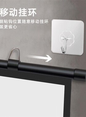 60-133寸简易金可抗光幕布便携属折6壁挂投影幕布投V影布墙贴叠0