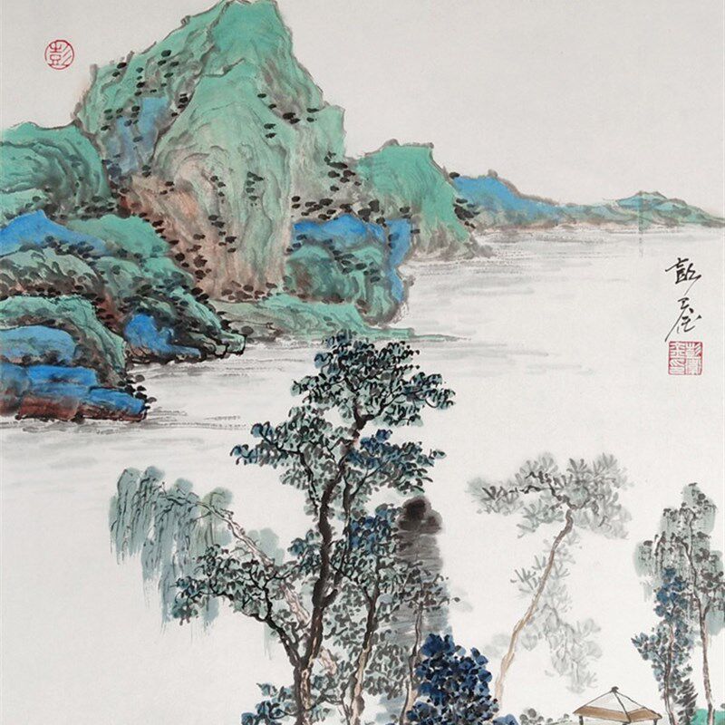 安徽泾县手工生宣纸国画四x尺作品半生熟宣纸山水檀皮书法创作