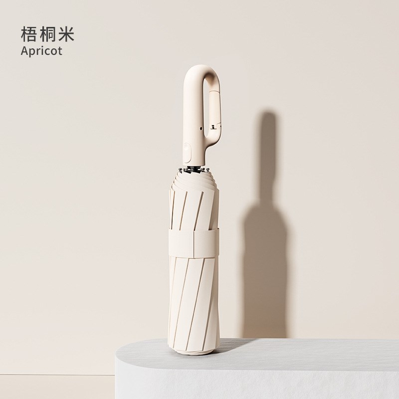 小众高货全自动环扣雨伞男士反向折叠伞女晴雨两用便携加大加厚加