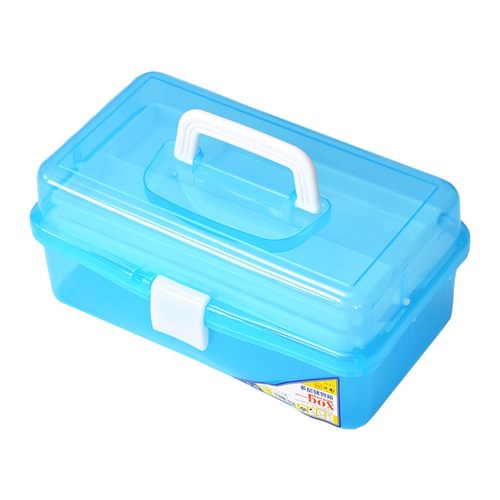 多功能手提国画水粉美术工具箱多层收纳箱学生画画塑料折叠储物箱