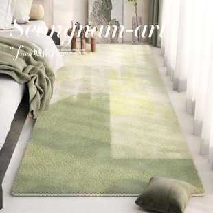 长条地毯家用客厅沙发茶几t毯卧室床边羊羔绒毛毯简约现代防滑地