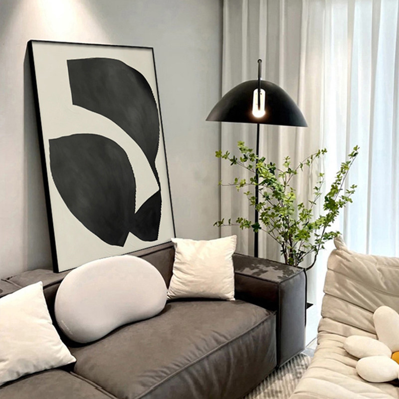 客厅装饰画现代简约沙发背景墙落地画黑白抽象高级感侘寂风落地画,家居饰品,现代装饰画,淘宝优惠券,粉丝福利购,淘宝优惠卷