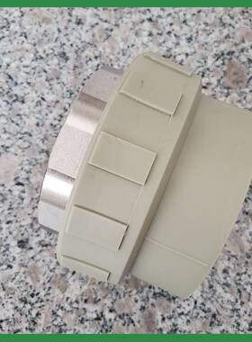 灰色PPR内牙直接DN40 50 63 75 90 110内丝直通热熔水管配件 铜牙