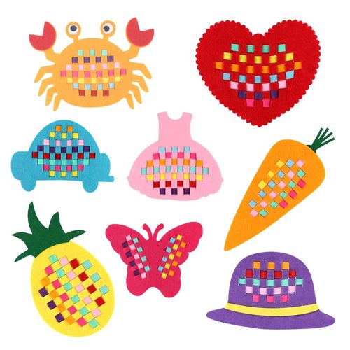 幼儿园布织布diy益智手工画贺卡造型等涂鸦绘画产品材料包