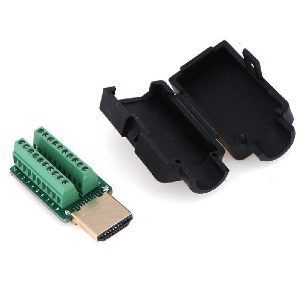 推荐2.54mm HDMI Male 19P Plug Breakout Terminals Solderless