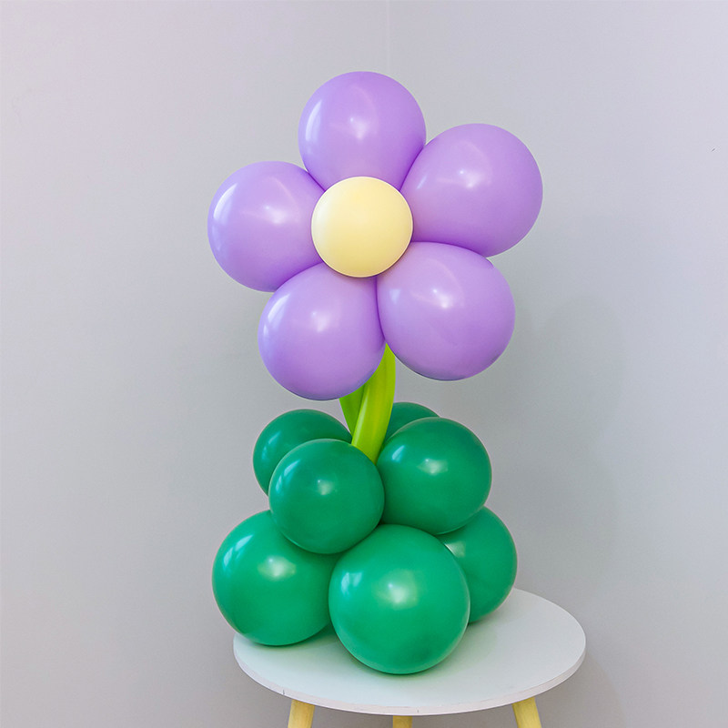 小众高货气球花束花朵路引立柱六一儿童节幼儿园生日装饰场景布置
