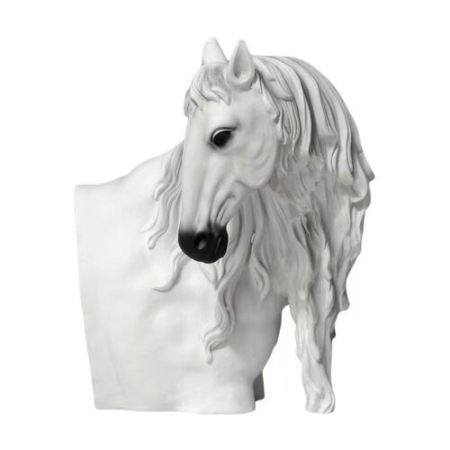 摆设酒柜软黑白龙头进门玄关马装饰品电视柜客厅简约现代摆件