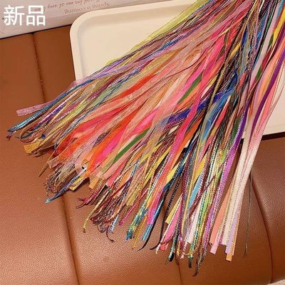 编发彩绳脏脏辫i头绳脏辫发绳神彩器丝带儿童色七彩彩带小女孩新