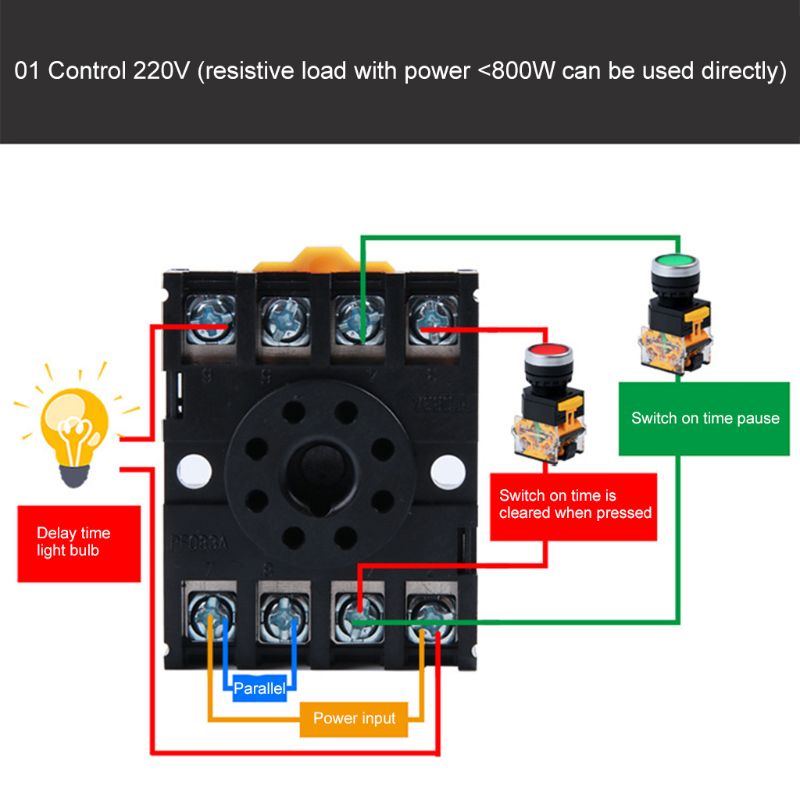 速发AC/DC 12v-380v DH48S-S Programmable Time Relay Cycle con