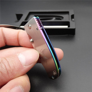 女士小刀小号纯钢折叠刀钥匙扣刀迷你锋利便携开快递刀三刃木4024