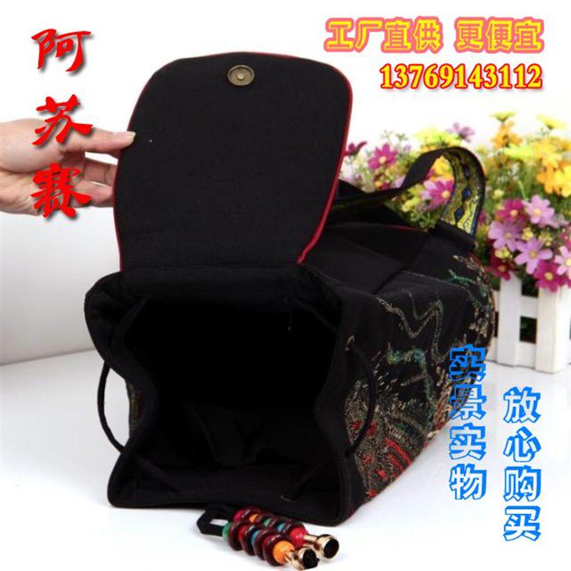 新款民族风包包2020绣花包刺绣手工女包布仙女包云南苗绣双肩背包
