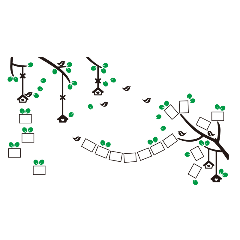 3d立体墙贴相框照片树电视客厅沙发背景墙贴室内家居装饰墙壁贴画图片