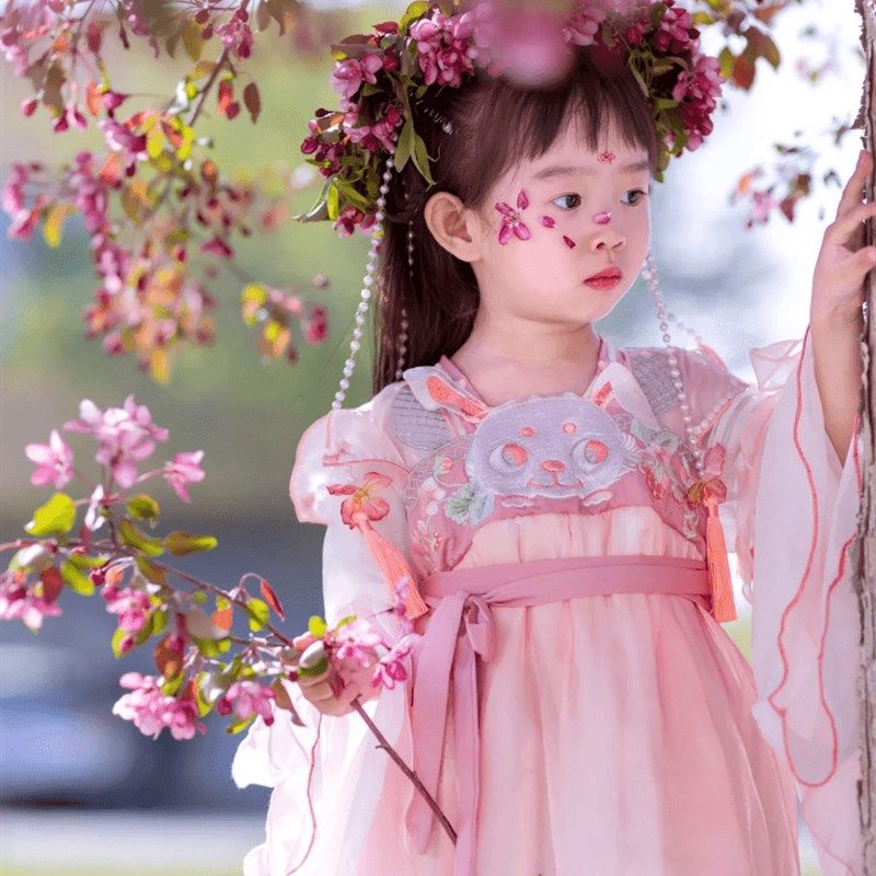 汉服女童夏季超仙古装宋制公主裙连衣裙小女孩洋气仙女复古风襦裙