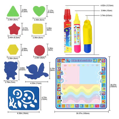 Coolplay 100x100cm  Water Drawing Mat Doodle Mat  4 Drawing