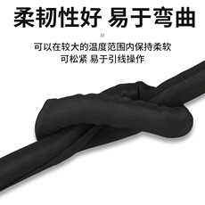 Burlap мешок 纺织式软燃保护套编线管保护包织网自卷管线束管q电线电缆开口阻