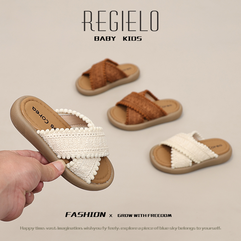 女童拖鞋2023夏季新款儿童鞋子小女孩公主鞋软底防滑洋派外穿时尚