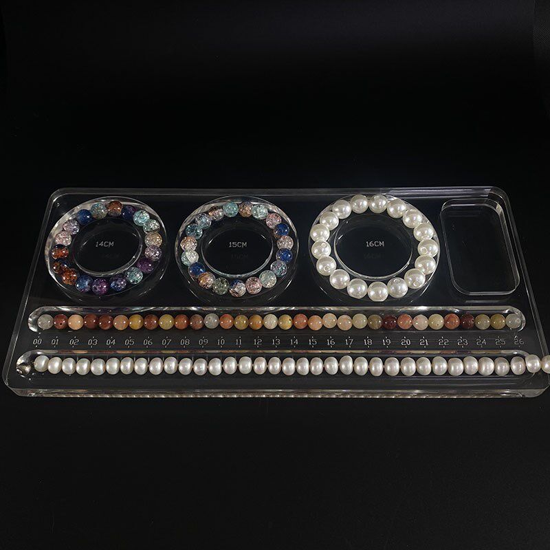 透明亚克力手串手镯手链珠盘珠宝饰品陈列收纳摆件展示架拍照定制