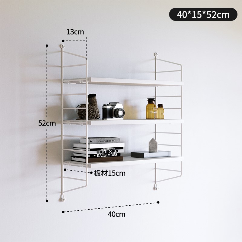 急速发货北欧string壁挂墙上置物架铁艺多层书架客厅电视墙壁装饰