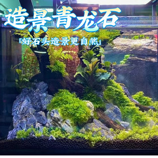 青龙石装饰假山原石酸洗英德石片鱼缸草缸造景石盆景室内园林景观