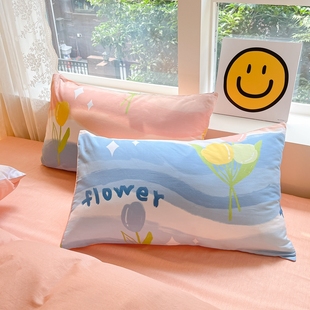 小清新全棉四件套100纯棉学生床上用品卡通被套可爱宿舍床单3件套