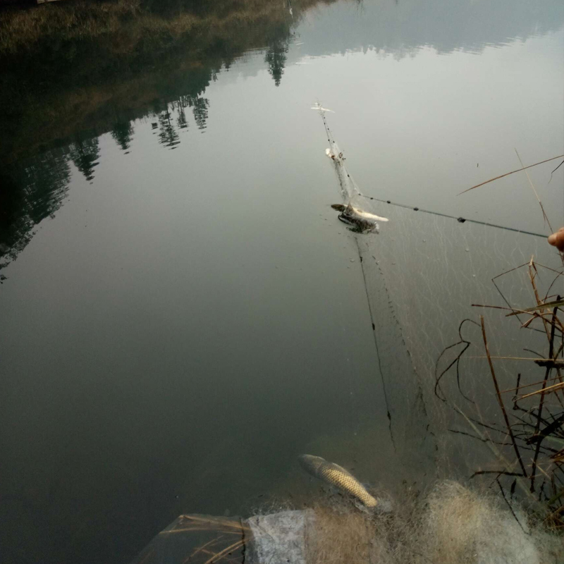 加粗丝单层三层鱼网粘网丝网捕鱼网沉网5指6指7指大鱼网挂网鱼网