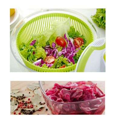 Manual Grips Salad Spinner Lettuce Greens Washer Dryer Drain