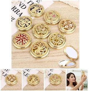 Pocket Compact Mirror Women Folding Fashion Round 极速Cute