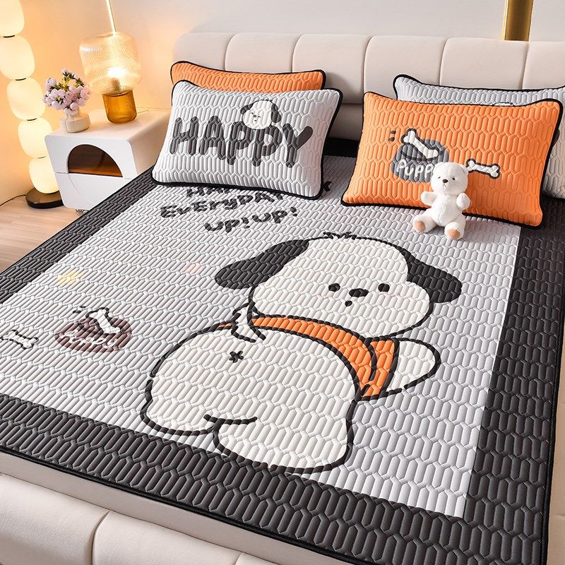 可爱乳胶凉席三件套凉感裸睡空调席夏季冰丝席单双人卡通儿童软席,床上用品,乳胶席,淘宝优惠券,粉丝福利购,淘宝优惠卷