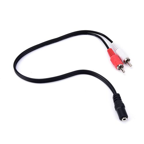 3.5mm 1/8'' Audio Cable Stereo Female Jack To 2 RCA Male Ja