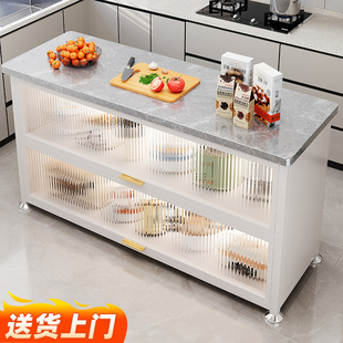 厨房多功能橱柜置物架落地多层家用切菜操作台餐边收纳柜子储物柜