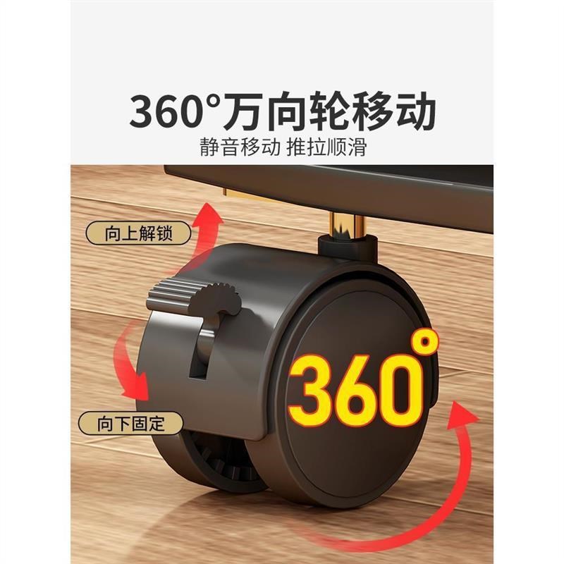 电脑主机托架滑轮机箱底座台式电脑桌下可伸缩带轮碳钢防潮增高架
