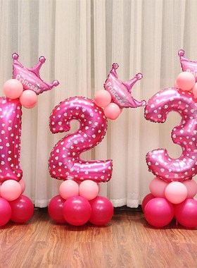 Happy Birthday Balloon 1 2 3 4 5 6 Foil Balloons Air Baloons