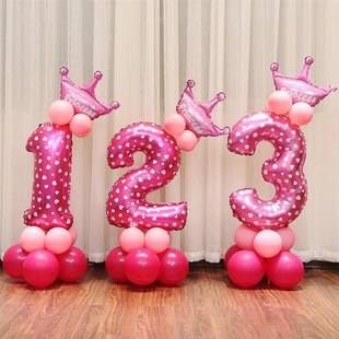 Happy Birthday Balloon 1 2 3 4 5 6 Foil Balloons Air Baloons