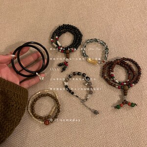 新品手作 新中式天然石串珠手链轻奢小众精致古风禅意手串高级感