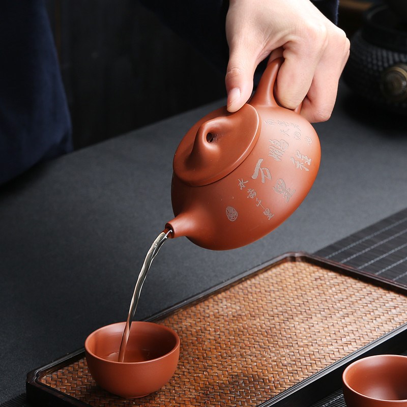 紫砂壶原矿紫泥石l瓢壶功夫茶壶紫砂泥茶具手工紫沙壶简约壶