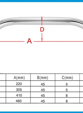 Marine Grade SS 316 Grab Handle Door Handrail Grip Rail Grab