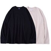 T恤重磅贴肤打底衫 美式 纯色230g长袖 男女宽松透气百搭