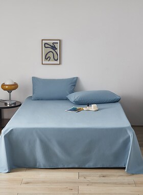 纯棉老粗布大床单100全棉加厚加密250x270一米五T老式灰色全棉单